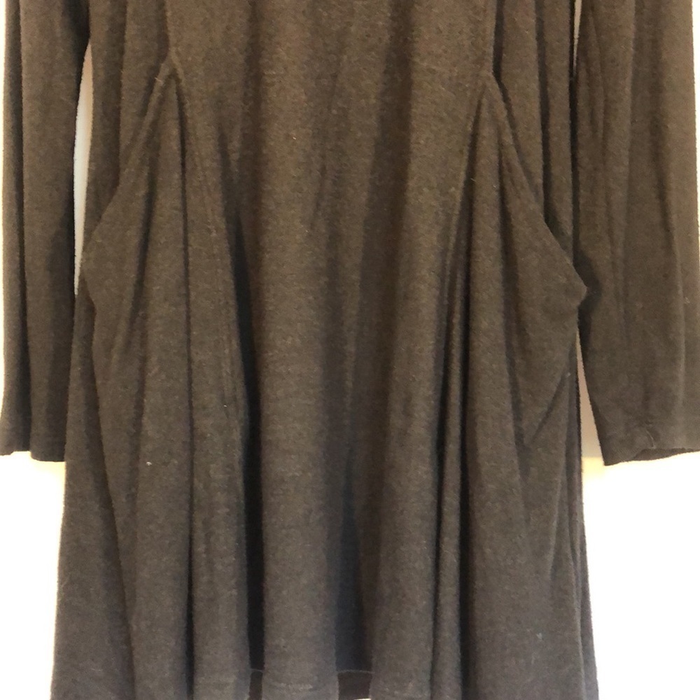 Z Supply Black Lightweight Sweater Mini Dress Tunic, Pockets Black Size L - Picture 2 of 4
